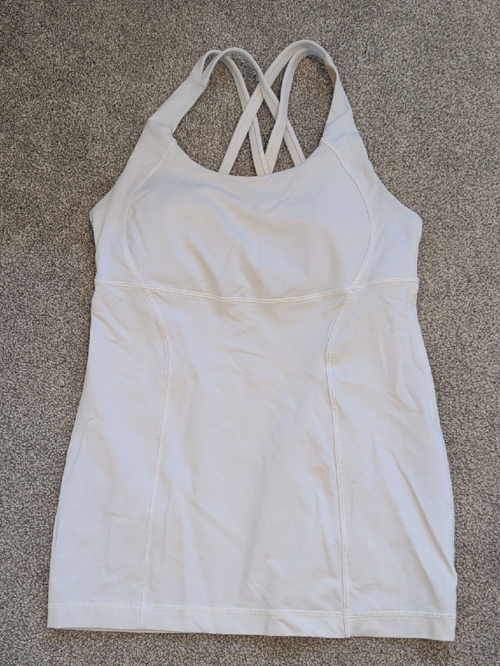 Lululemon | White Cross-Back Yoga Tank